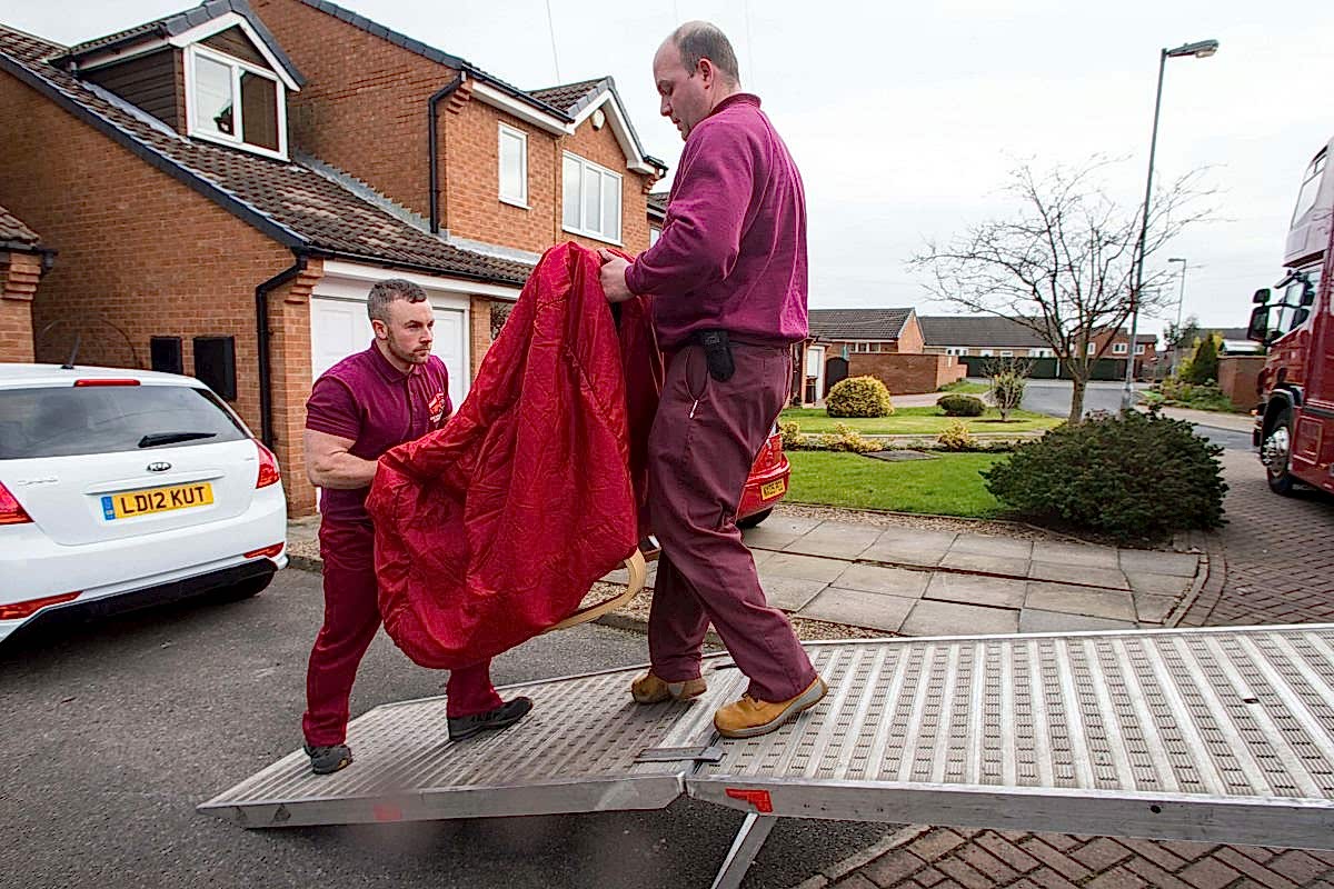 Loading Removal Van from Home
