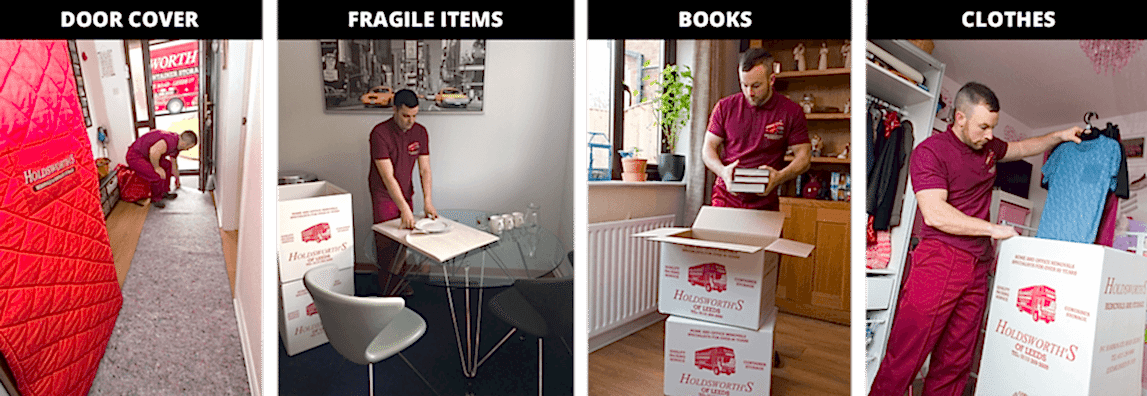 Packing items - before and after